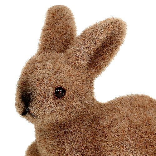 Prodotto Coniglietti decorativi floccati marroni 5 cm 16 pz