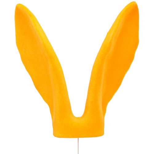Prodotto Orecchie di coniglio decorative Asta giallo dorato Decorazione pasquale floccata H56cm