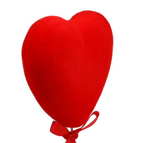 Floristik24 Cuore decorativo floccato 8cm 12 pezzi