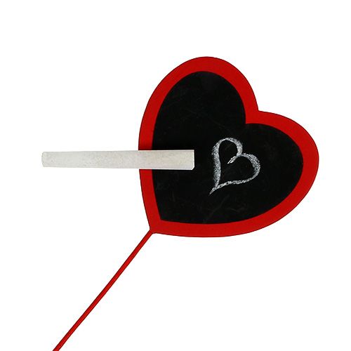 Floristik24 Cuore decorativo per etichettatura rosso 9 cm x 9 cm 12 pezzi