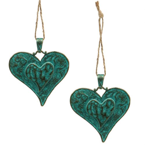 Cuore decorativo per appendere metallo 6 pezzi