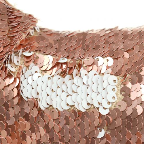 Floristik24 Cervo decorativo con paillettes oro rosa H46cm