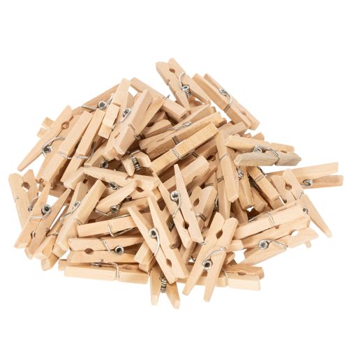 Floristik24 Mollette decorative in legno, 3 cm, colore naturale, 72 pezzi