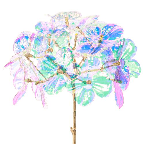 Prodotto Ortensia decorativa fiore artificiale iridescente Natale 27 cm 4 pezzi