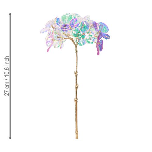 Prodotto Ortensia decorativa fiore artificiale iridescente Natale 27 cm 4 pezzi