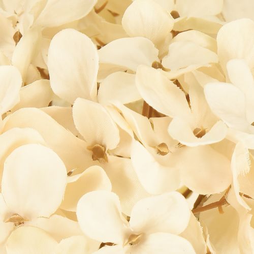 Prodotto Ortensie decorative artificiali in seta color crema, 34 cm, 2 pezzi