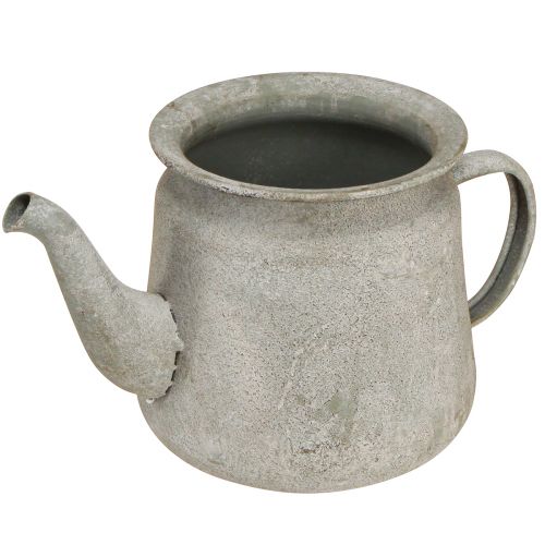 Floristik24 Teiera vintage in metallo decorativo grigio 24×14×14 cm