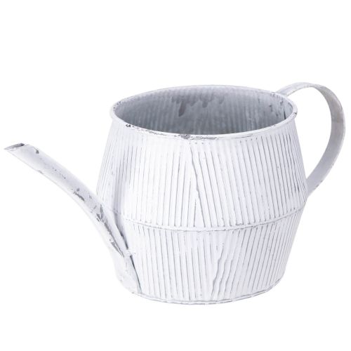 Prodotto Brocca decorativa in metallo bianco vintage 28cmx13cmx12.5cm