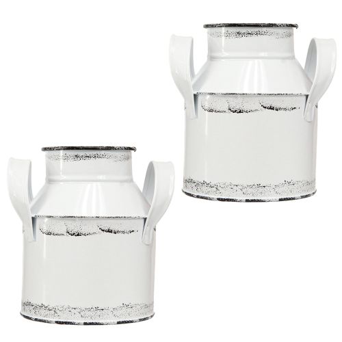 Prodotto Brocca decorativa con manici in metallo bianco, nero H13cm 2pz