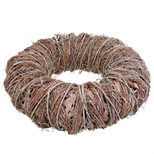 Floristik24 Ghirlanda decorativa natura Ø43cm bianco lavato