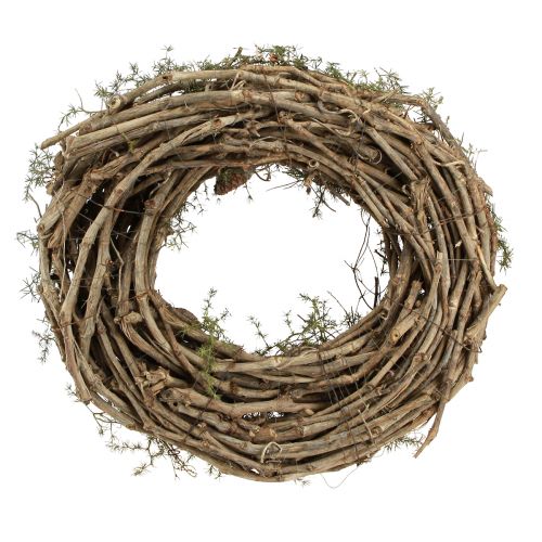Prodotto Ghirlanda decorativa con rami e coni di cedro ghirlanda in legno naturale Ø40 cm