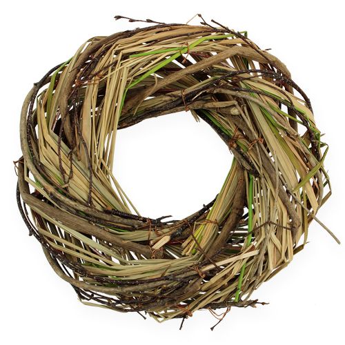 Floristik24 Ghirlanda decorativa in vimini Ø35cm natura