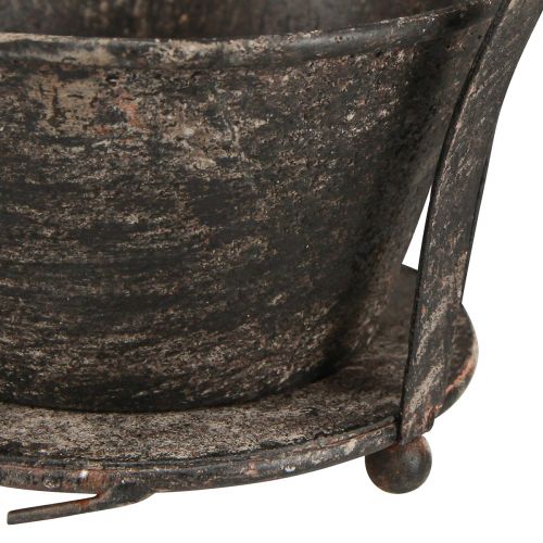 Prodotto Corona decorativa anticata marrone scuro ruggine H22/27cm set da 2 pezzi