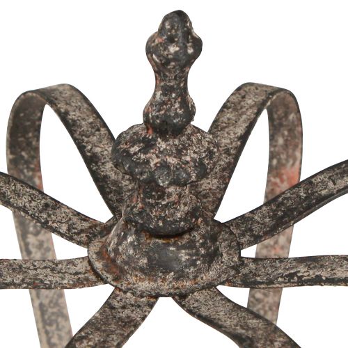 Prodotto Corona decorativa in metallo anticato effetto ruggine Ø19,5cm H22cm