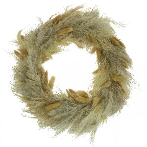 Erba della Pampa Lagurus porta ghirlanda ghirlanda di fiori secchi ghirlanda Ø31cm
