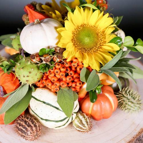 Floristik24 Zucca artificiale arancione Ø6-8cm 8 pezzi