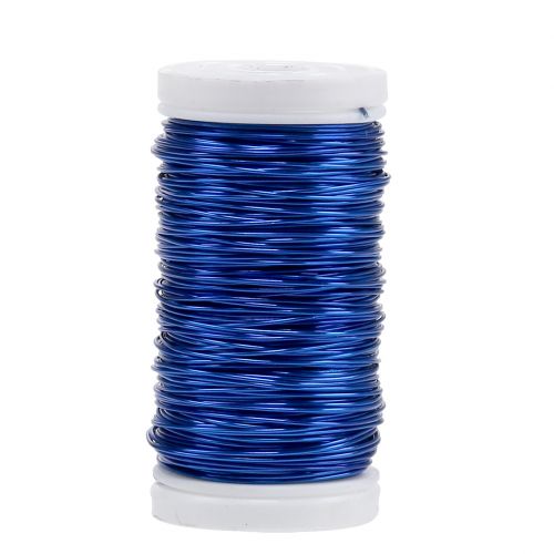 Floristik24 Filo Smaltato Deco Blu Ø0.50mm 50m 100g