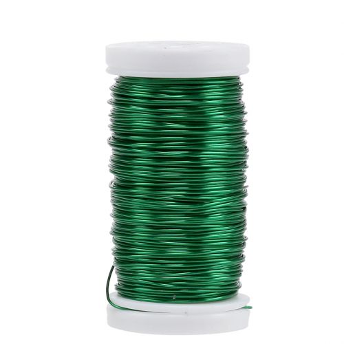 Floristik24 Filo Smaltato Deco Verde Ø0.50mm 50m 100g