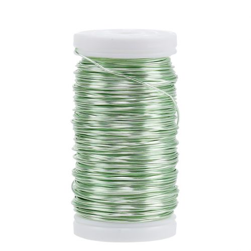 Floristik24 Filo smaltato decorativo verde menta Ø0.50mm 50m 100g