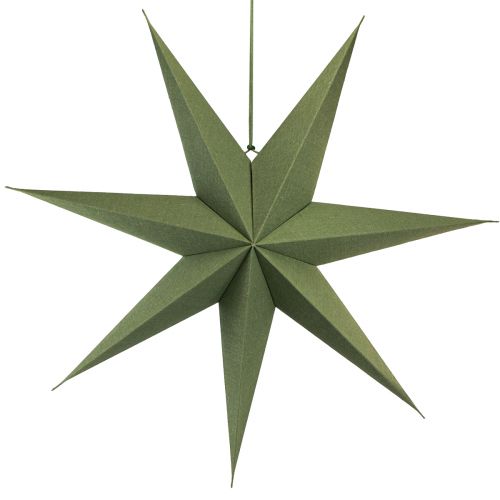 Prodotto Lampada decorativa stella di carta da appendere verde iuta 75x20 cm