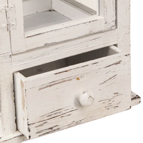 Floristik24 Lanterna decorativa vintage con cassetto bianco 20×20cm H51cm