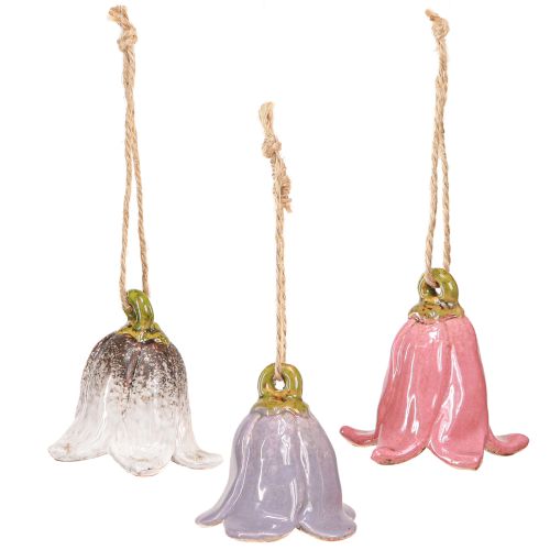 Prodotto Mughetto decorativo per appendere fiori in ceramica 7 cm 3 pz