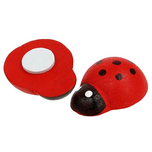 Prodotto Coccinelle decorative da incollare 2,5 cm rosse 72 pezzi