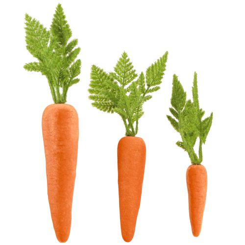 Floristik24 Carote decorative Carote floccate H27cm–37cm in un set da 6