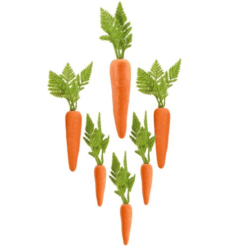 Prodotto Carote decorative Carote floccate H27cm–37cm in un set da 6