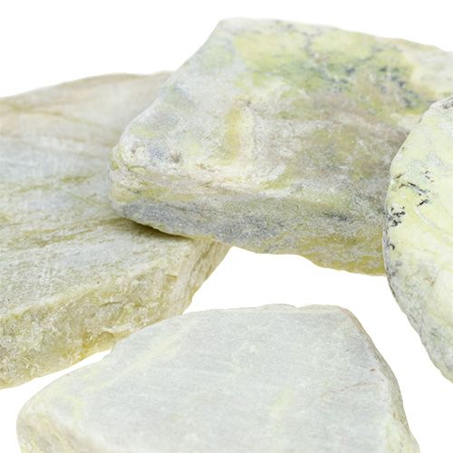 Floristik24 Pietre decorative per mosaico grigio-verde opaco 3cm - 8cm 1kg