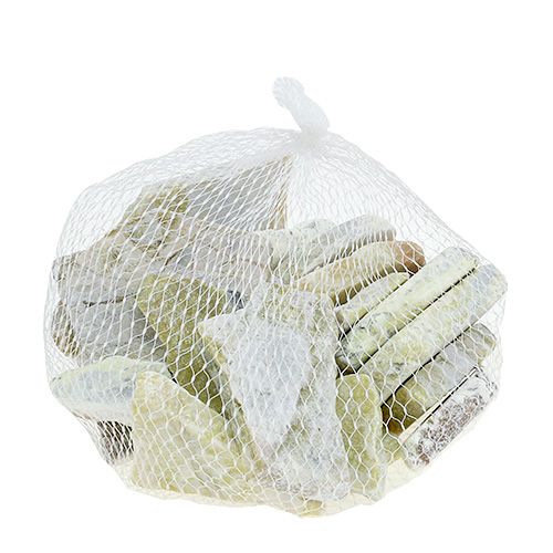 Floristik24 Pietre decorative per mosaico grigio-verde opaco 3cm - 8cm 1kg