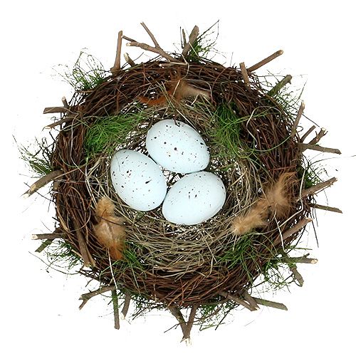Floristik24 Nido decorativo con uova Ø30cm 1pz