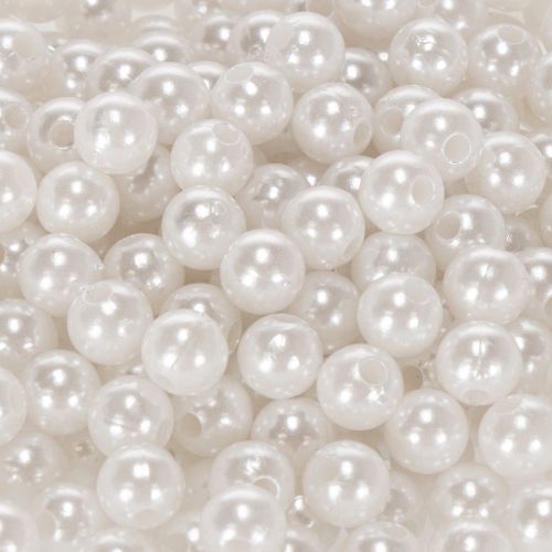 Perline decorative bianche, Ø8mm, 250 pezzi | Floristik24.it