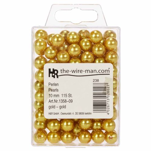 Perline decorative Ø10mm oro