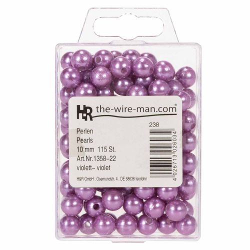 Perline decorative Ø10mm viola