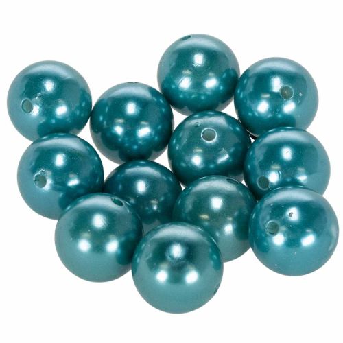 Perline decorative Ø2cm turchese 12 pz acquistare | Floristik24.it