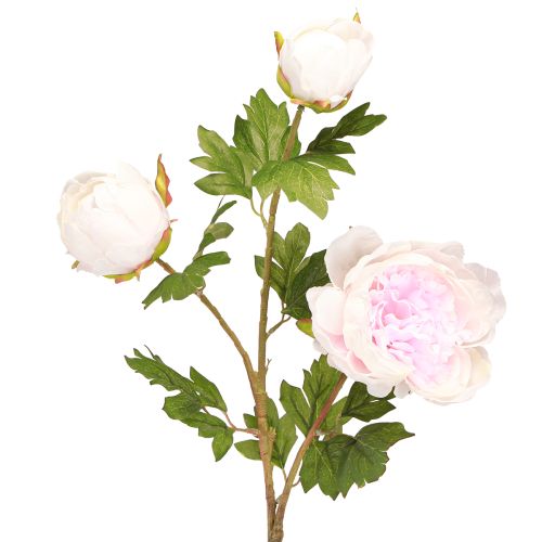 Prodotto Decorazione Peonie Rosa 3 Fiori Gambo Lungo L80cm 2pz