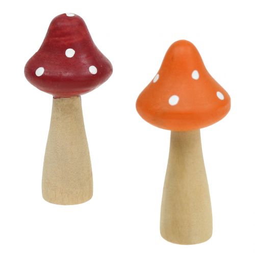 Floristik24 Funghi decorativi rosso, arancione 5,5 cm 12 pezzi