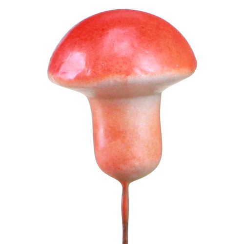 Prodotto Funghi decorativi su filo rosso decorazione autunnale da incollare 7 cm 24 pz