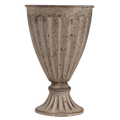 Prodotto Fioriera trofeo decorativa aspetto antico grigio marrone Ø13cm H19cm