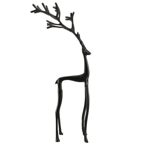 Floristik24 Figura decorativa in metallo renna decorativa in nero 15 cm x 8 cm x 53 cm