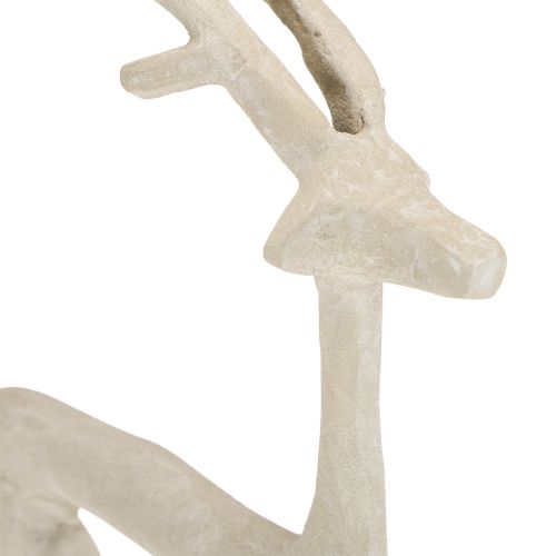 Prodotto Figura decorativa in metallo a forma di renna, effetto argilla grigia, altezza 35 cm