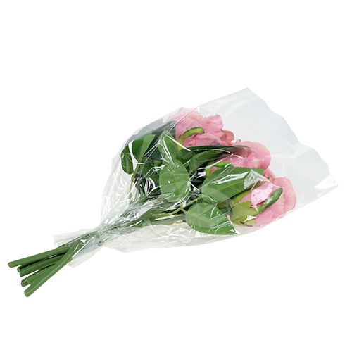 Floristik24 Rosa decorativa Ø6cm rosa L30cm 6 pezzi