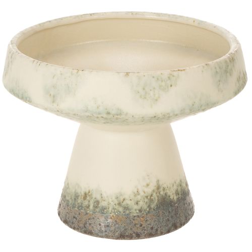 Ciotola decorativa in ceramica, color crema grigio-verde, Ø20cm, H16cm acquistare | Floristik24.it