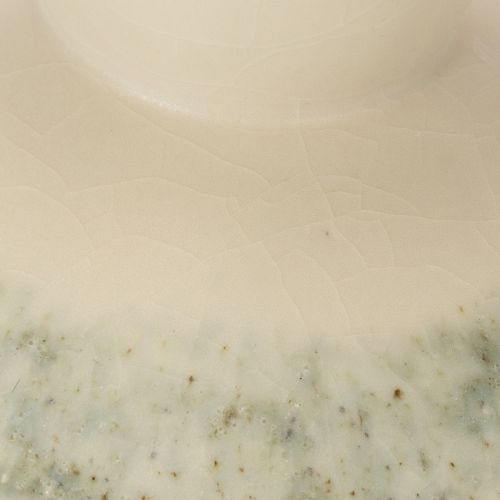 Ciotola decorativa in ceramica, color crema grigio-verde, Ø20cm, H16cm | Floristik24.it
