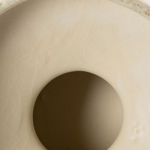 Ciotola decorativa in ceramica, color crema grigio-verde, Ø20cm, H16cm | Floristik24.it