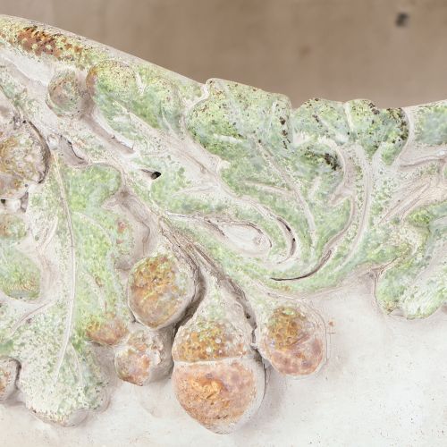 Prodotto Ciotola decorativa in pietra fusa con ghiande, ciotola per piante, Ø20cm, altezza 10cm