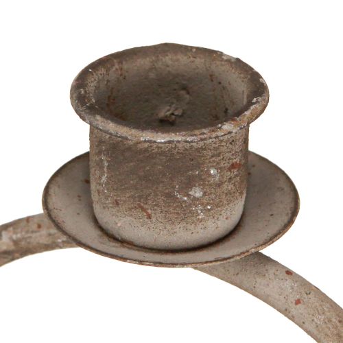 Prodotto Ciotola decorativa con portacandele grigio ruggine antico Ø11cm H23,5cm