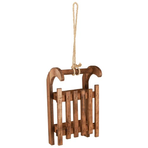 Prodotto Slitta decorativa marrone decorazione invernale in legno 30x18x12 cm