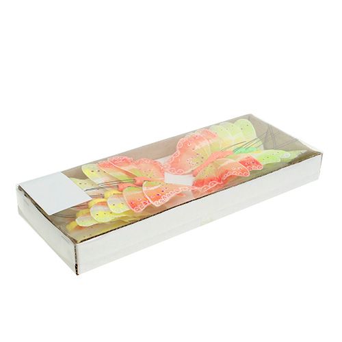 Prodotto Farfalle decorative su filo colorato 8,5 cm 12 pz